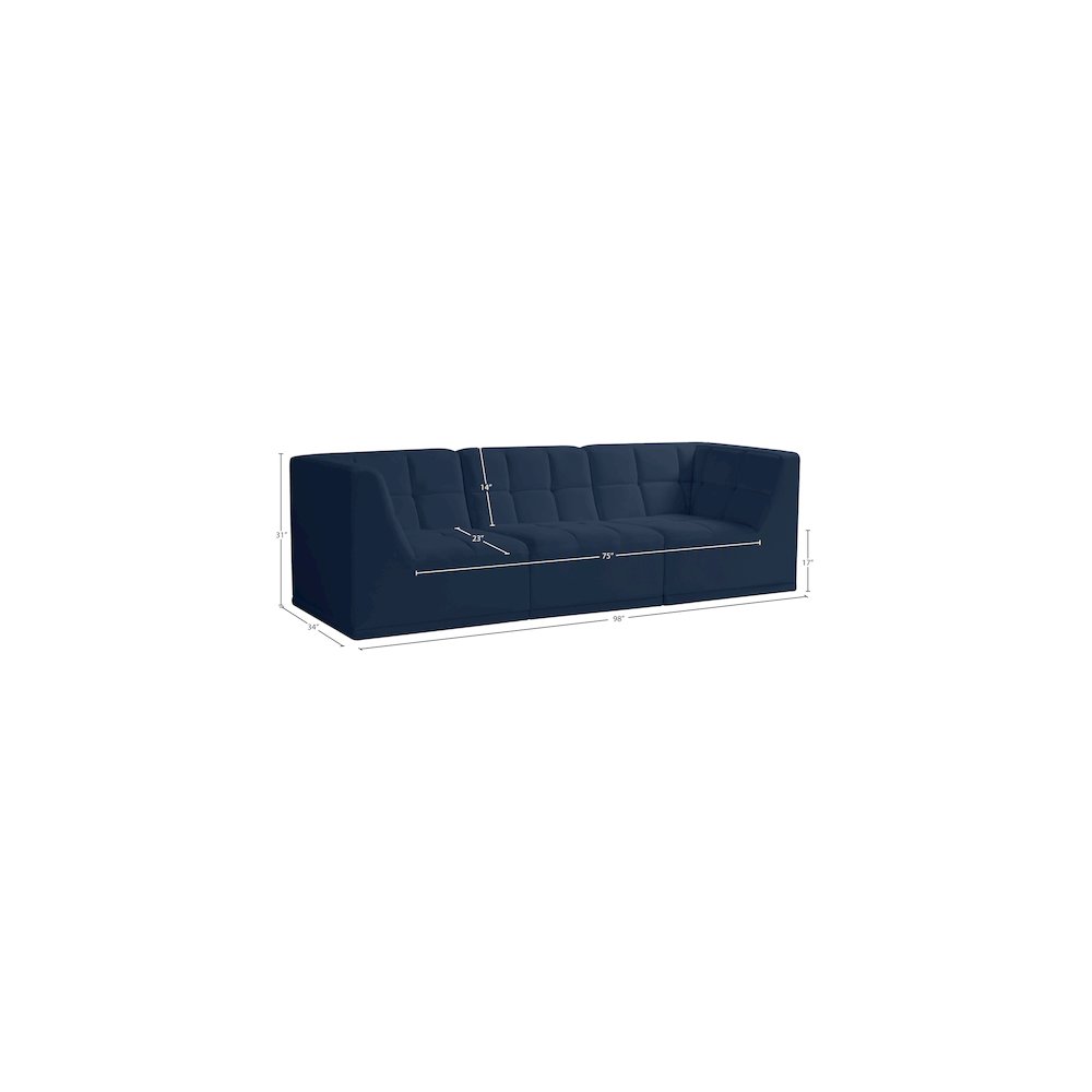 Relax Navy Velvet Modular Sofa