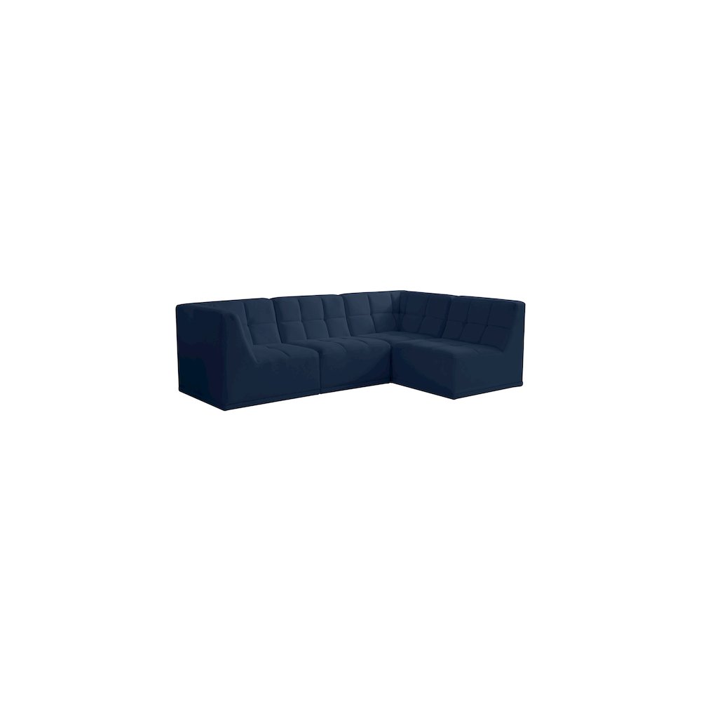 Relax Navy Velvet Modular Sectional