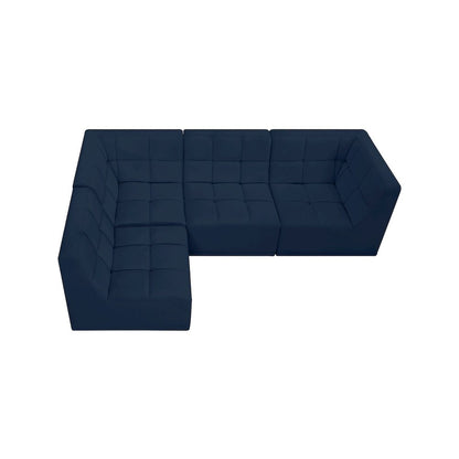 Relax Navy Velvet Modular Sectional