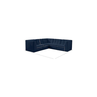 Relax Navy Velvet Modular Sectional