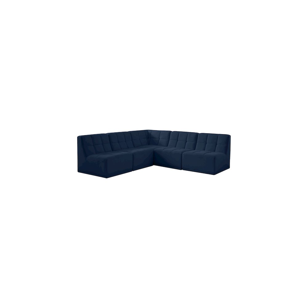 Relax Navy Velvet Modular Sectional