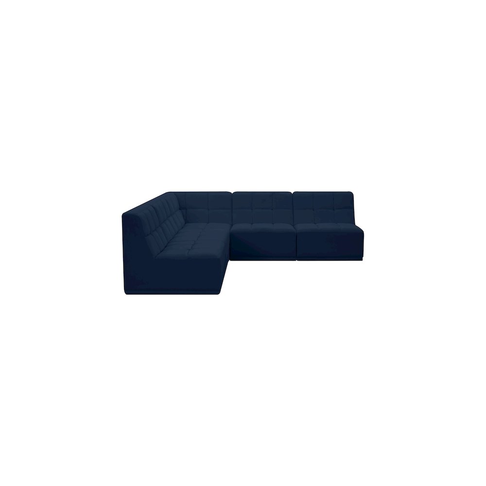 Relax Navy Velvet Modular Sectional