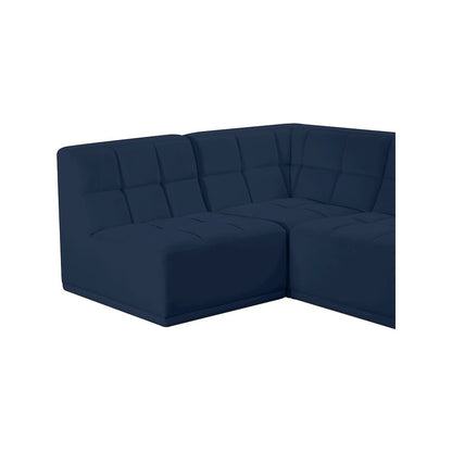 Relax Navy Velvet Modular Sectional
