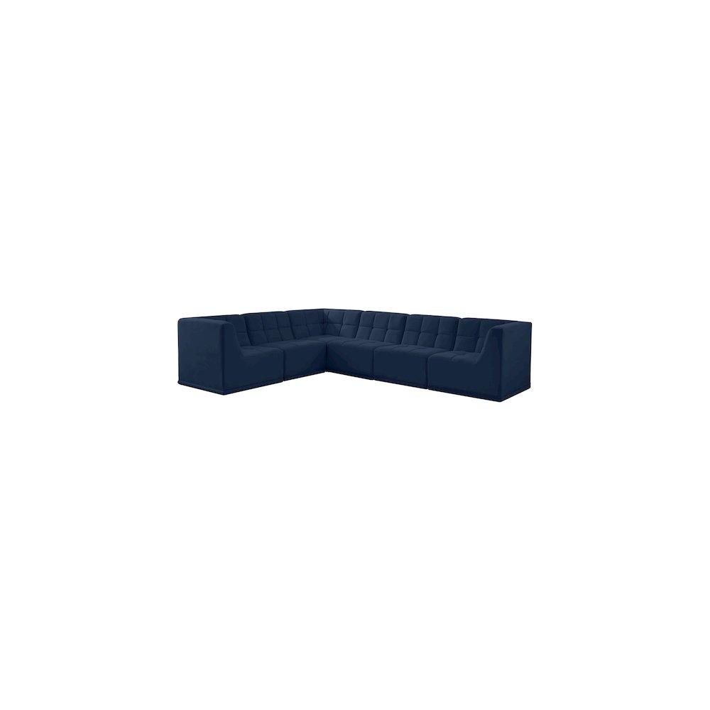 Relax Navy Velvet Modular Sectional