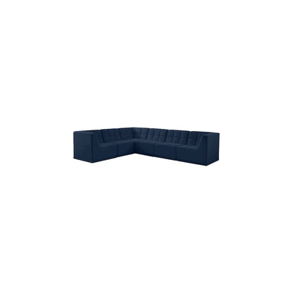 Relax Navy Velvet Modular Sectional