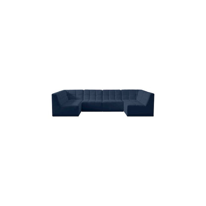 Relax Navy Velvet Modular Sectional
