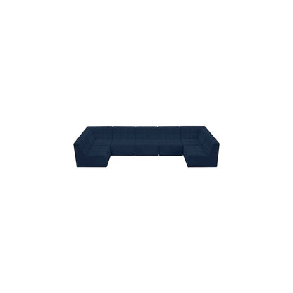 Relax Navy Velvet Modular Sectional