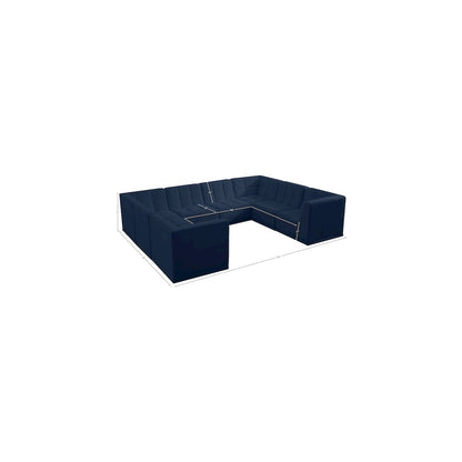 Relax Navy Velvet Modular Sectional
