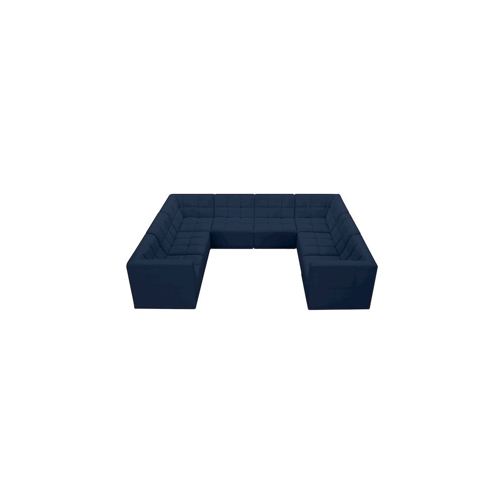 Relax Navy Velvet Modular Sectional