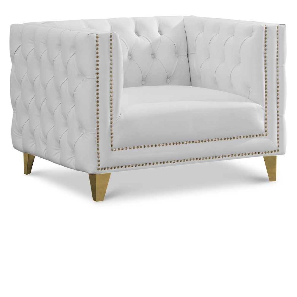 Michelle White Vegan Leather Chair
