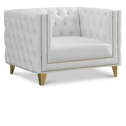 Michelle White Vegan Leather Chair
