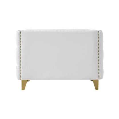 Michelle White Vegan Leather Chair