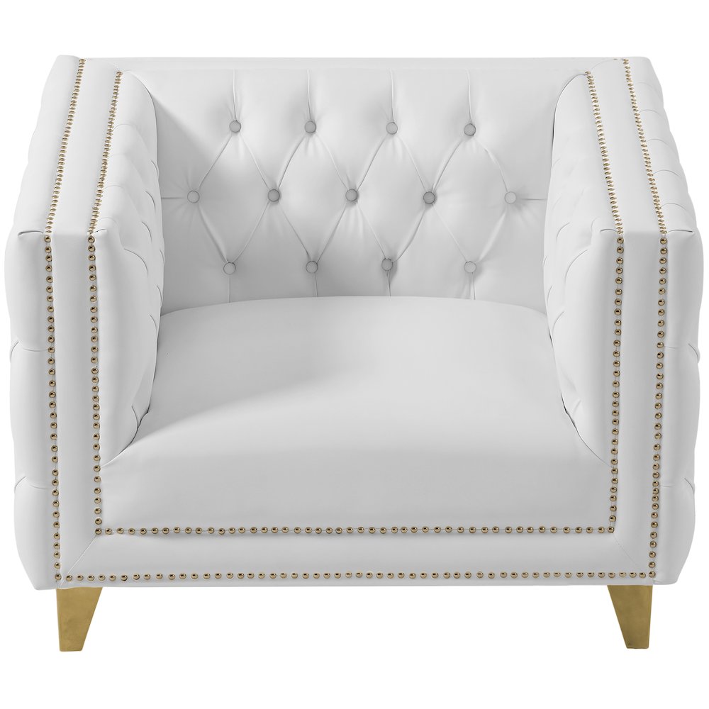 Michelle White Vegan Leather Chair
