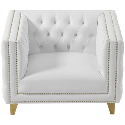 Michelle White Vegan Leather Chair