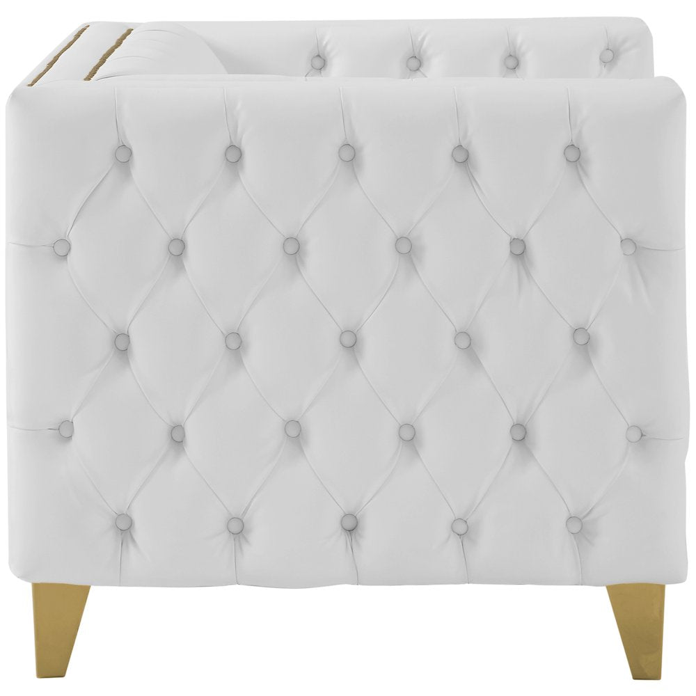 Michelle White Vegan Leather Chair
