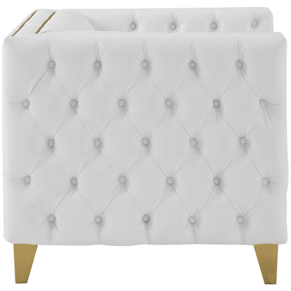 Michelle White Vegan Leather Chair