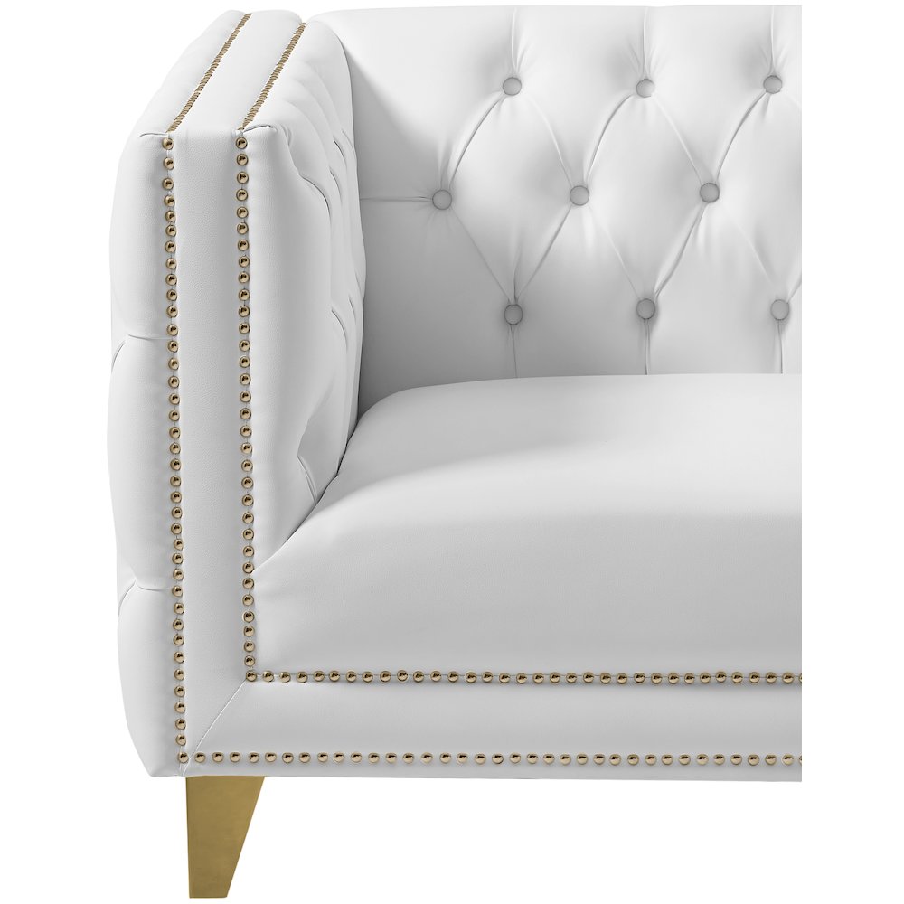 Michelle White Vegan Leather Chair
