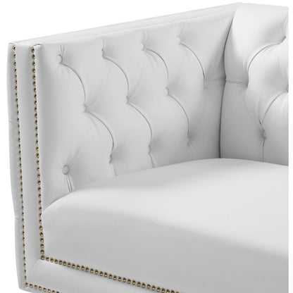 Michelle White Vegan Leather Chair
