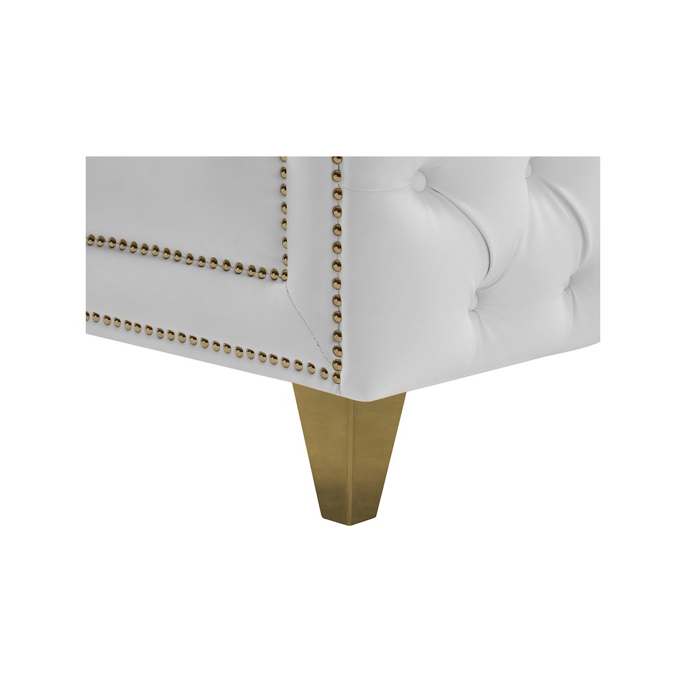 Michelle White Vegan Leather Sofa