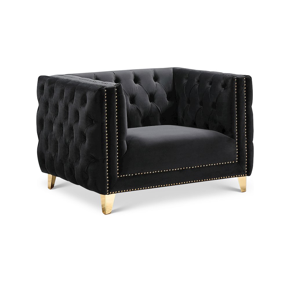 Michelle Black Velvet Chair