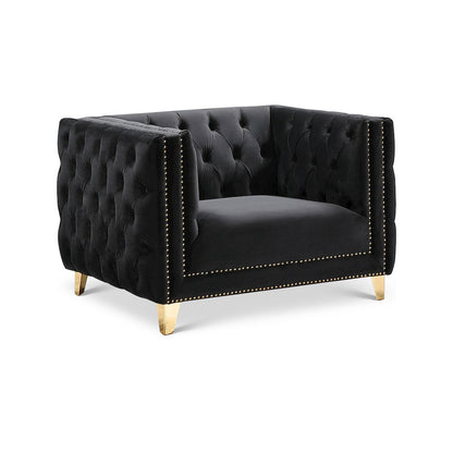 Michelle Black Velvet Chair