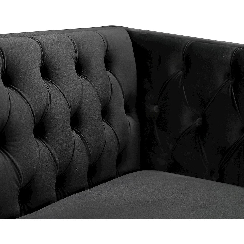 Michelle Black Velvet Chair