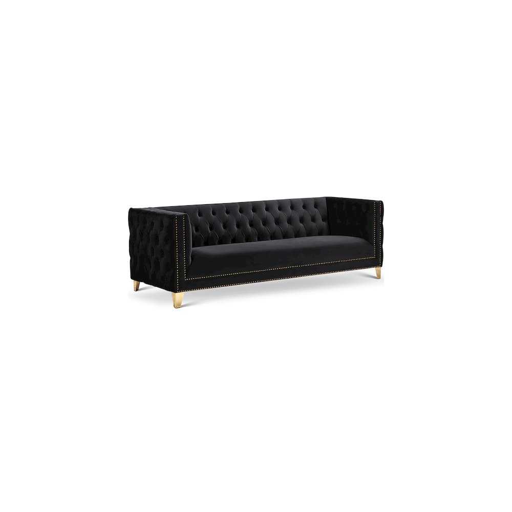 Michelle Black Velvet Sofa