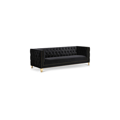 Michelle Black Velvet Sofa