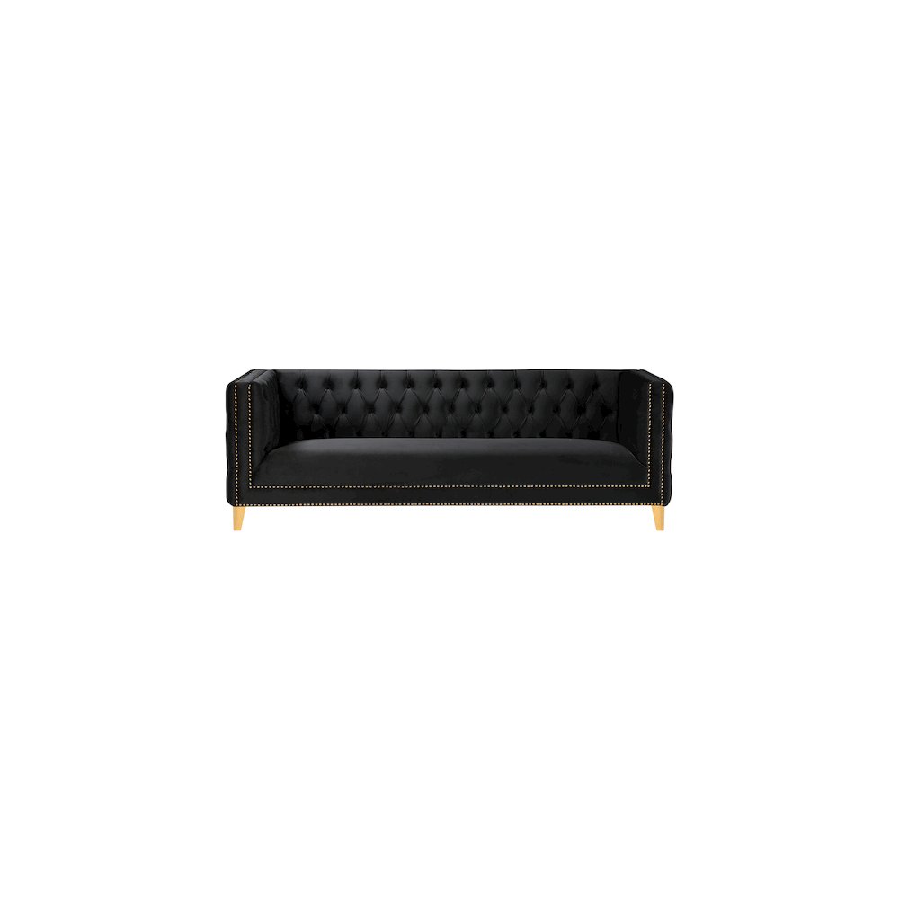 Michelle Black Velvet Sofa