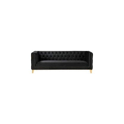Michelle Black Velvet Sofa