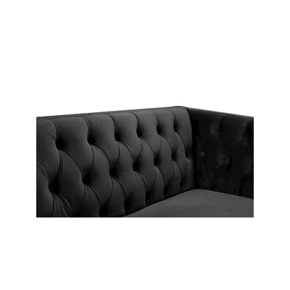 Michelle Black Velvet Sofa