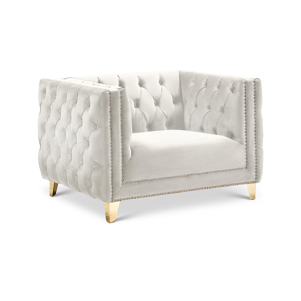 Michelle Cream Velvet Chair