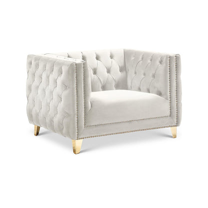 Michelle Cream Velvet Chair