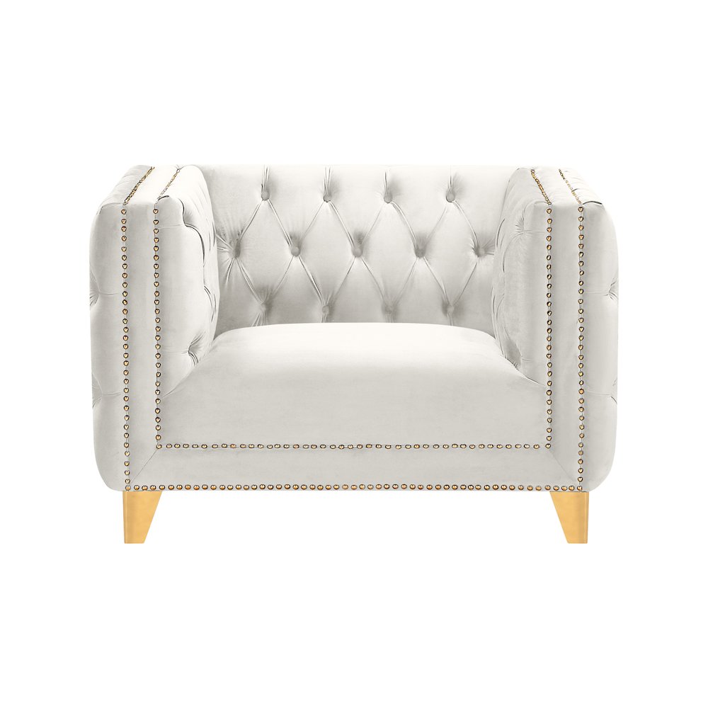 Michelle Cream Velvet Chair