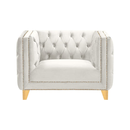 Michelle Cream Velvet Chair