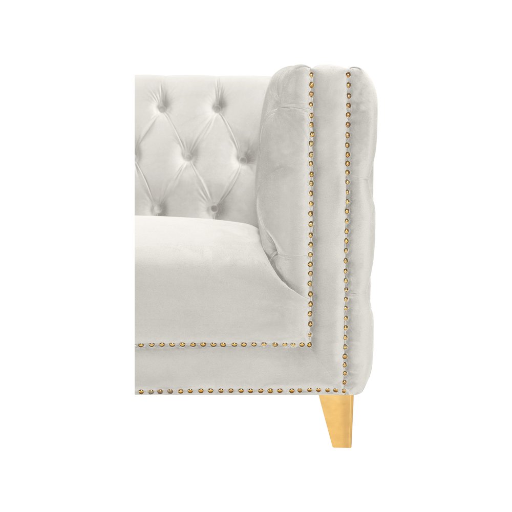 Michelle Cream Velvet Chair