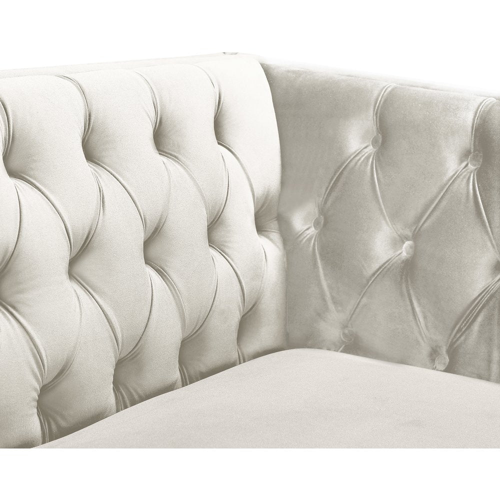 Michelle Cream Velvet Chair