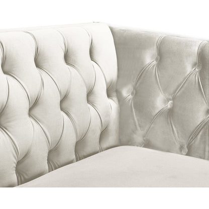 Michelle Cream Velvet Chair