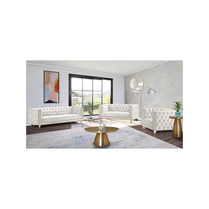 Michelle Cream Velvet Chair