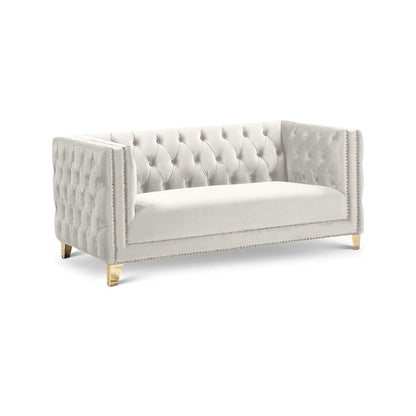 Michelle Cream Velvet Loveseat
