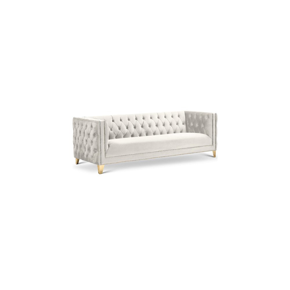 Michelle Cream Velvet Sofa
