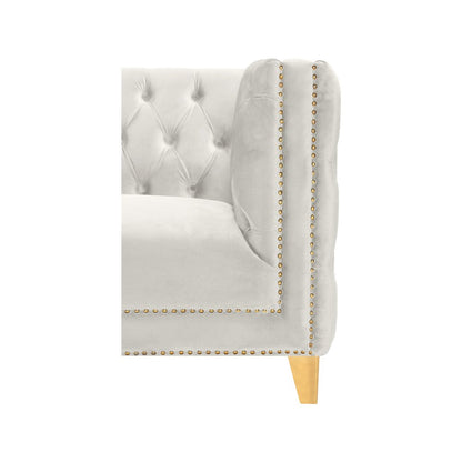 Michelle Cream Velvet Sofa