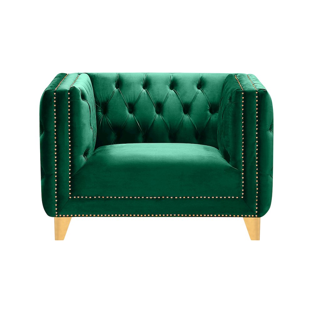 Michelle Green Velvet Chair