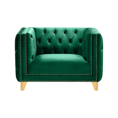 Michelle Green Velvet Chair