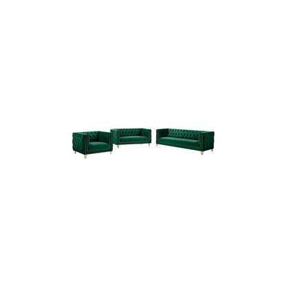 Michelle Green Velvet Loveseat