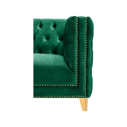 Michelle Green Velvet Sofa