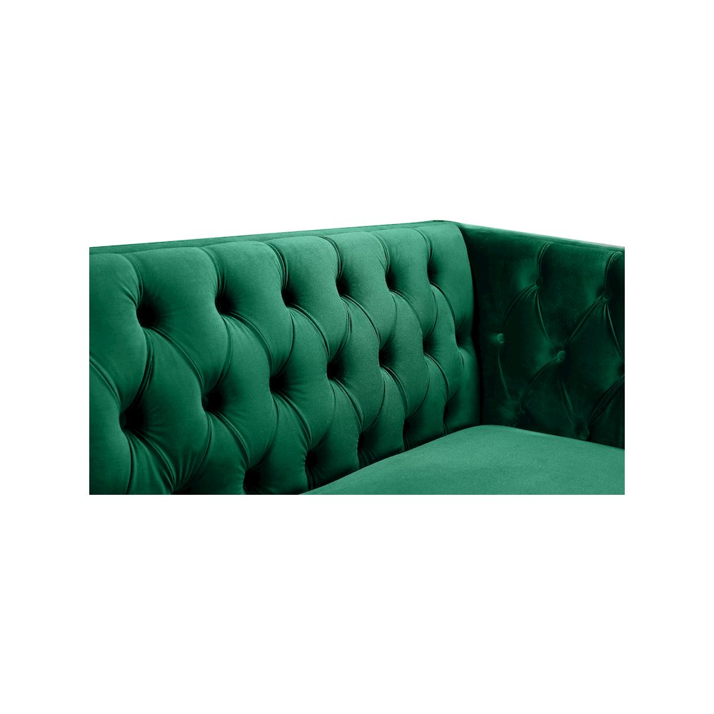 Michelle Green Velvet Sofa
