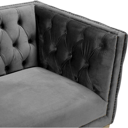 Michelle Grey Velvet Chair
