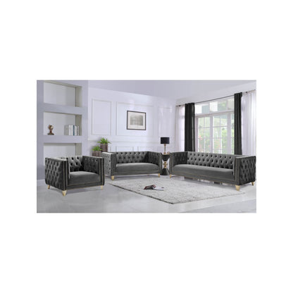 Michelle Grey Velvet Chair