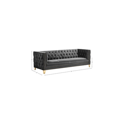 Michelle Grey Velvet Sofa